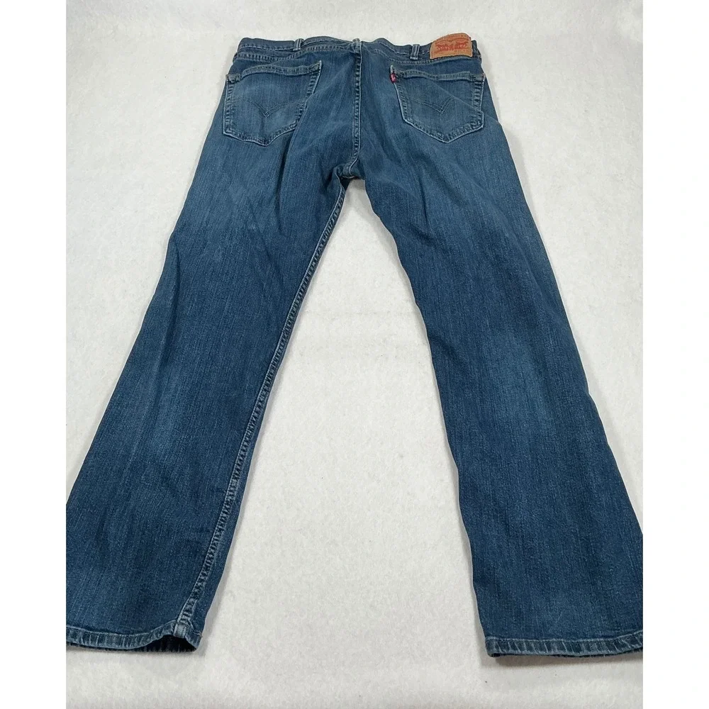 Levis 505 Regular Fit Jeans Mens 38x32 Blue Denim Straight Leg Pants 00505-0487